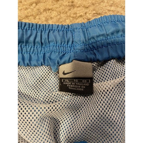 Nike Blue Drawstring Elastic Waist Mesh Lined Logo Swim Shorts Men's Size XL - Picture 7 of 7
